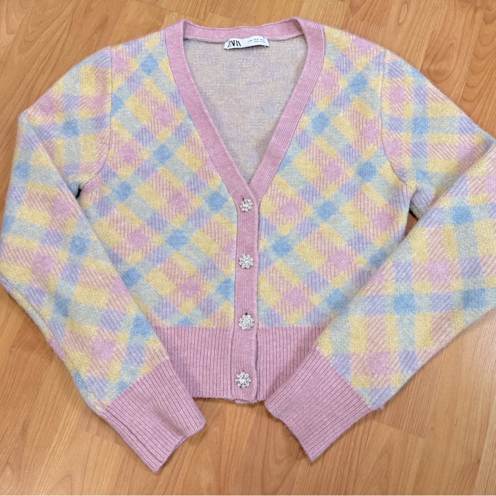 Zara Jewel Button Cardigan M